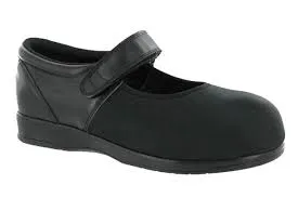 1 Strap Velcro Mary Jane in Black (WIDE Widths)