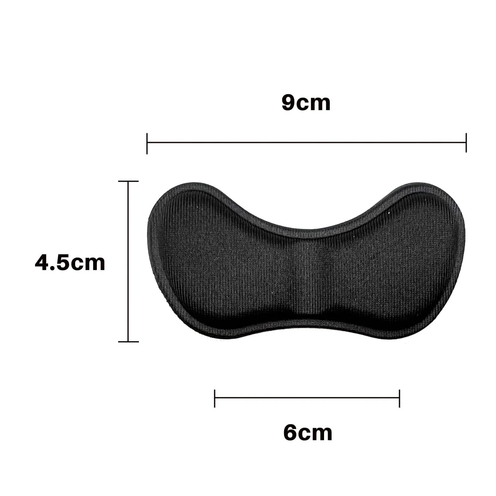 2 Pairs Heel Cushion Inserts, Thick Self-Adhesive Heel Grips Shoe Pads, Anti-Slip Shoe Inserts for Shoes - Black