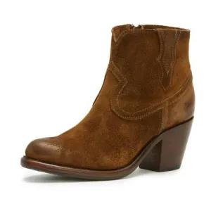 34776618-CHT  FRYE Women's Lillian Western Bootie Chestnut