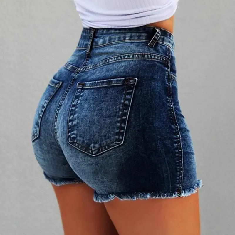 3pcs Ladies Jean Denim Short High Waist Tassel Summer Short Jeans