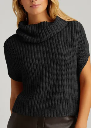 525 Cate Sleeveless Turtleneck Sweater - Black- ***FINAL SALE***