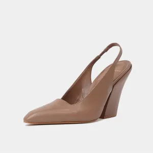 618002 Mocca Leather High Heels