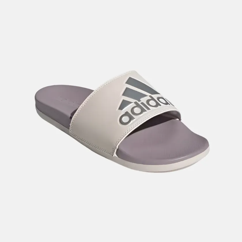 Adidas Adilette Comfort Women's Slides -Preloved Fig/Silver Metallic/Putty Mauve