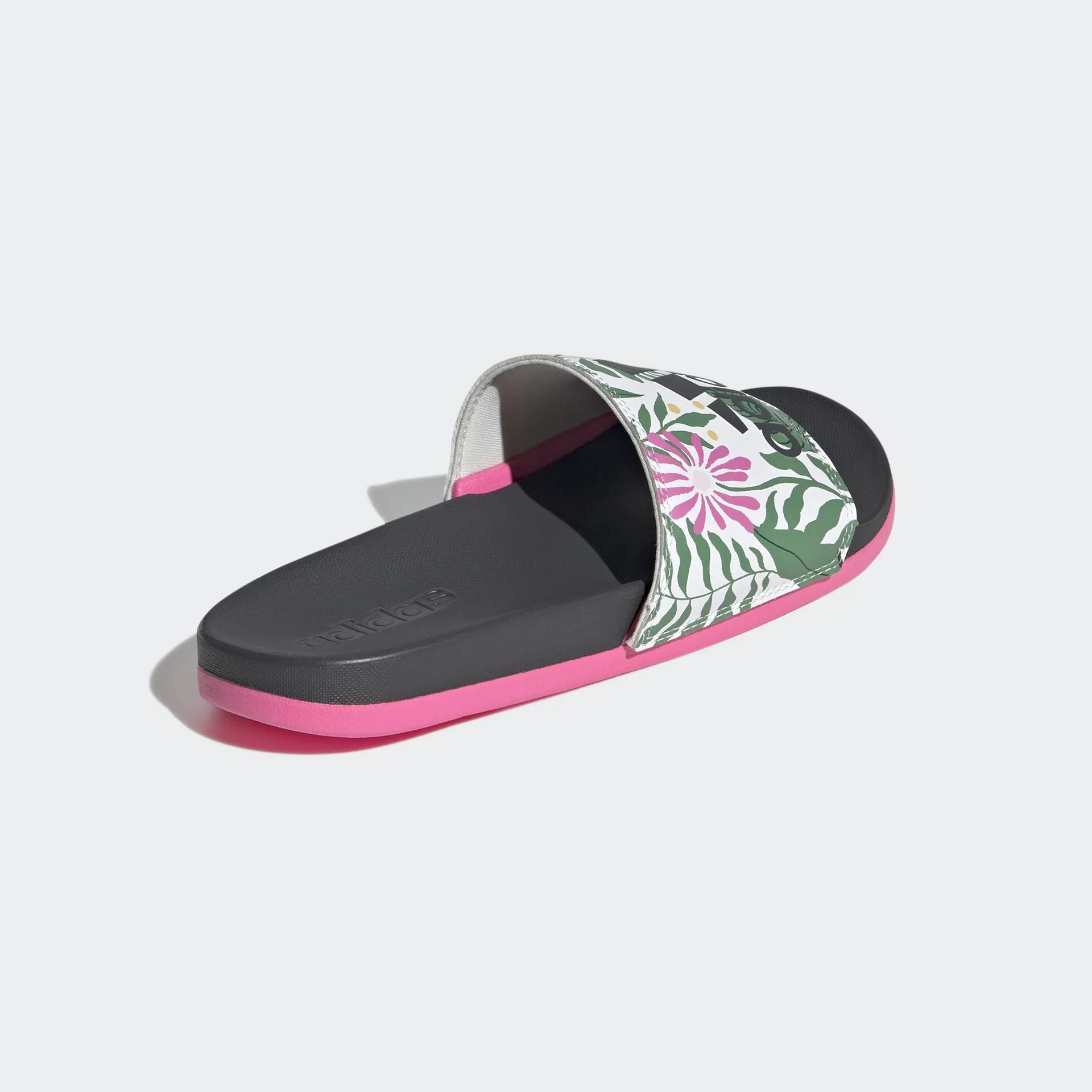 ADILETTE COMFORT SLIDES - Carbon / Off White / Lucid Pink