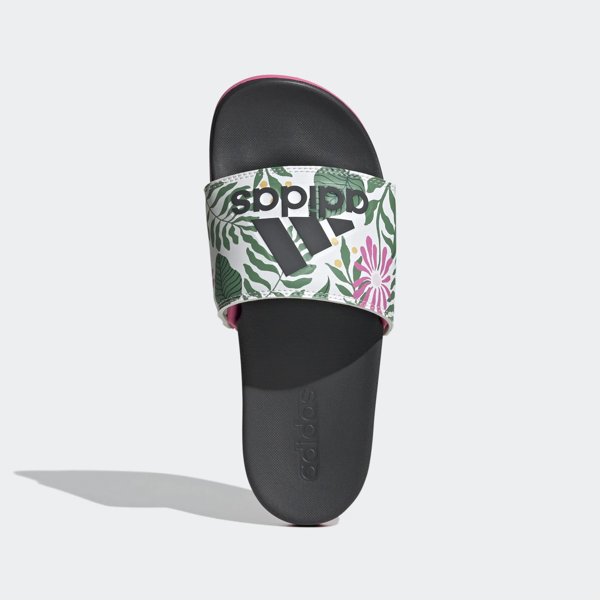 ADILETTE COMFORT SLIDES - Carbon / Off White / Lucid Pink