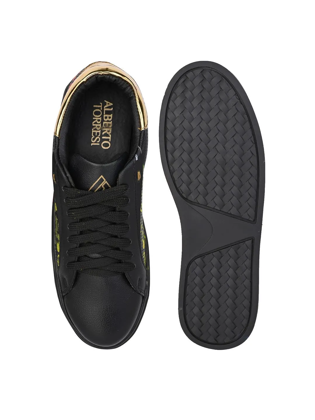 Alberto Torresi Black Lightweight Stylish Sneakers