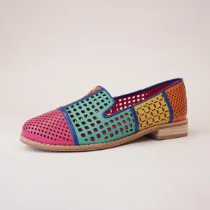 Alycia Bright Multi Leather Loafers