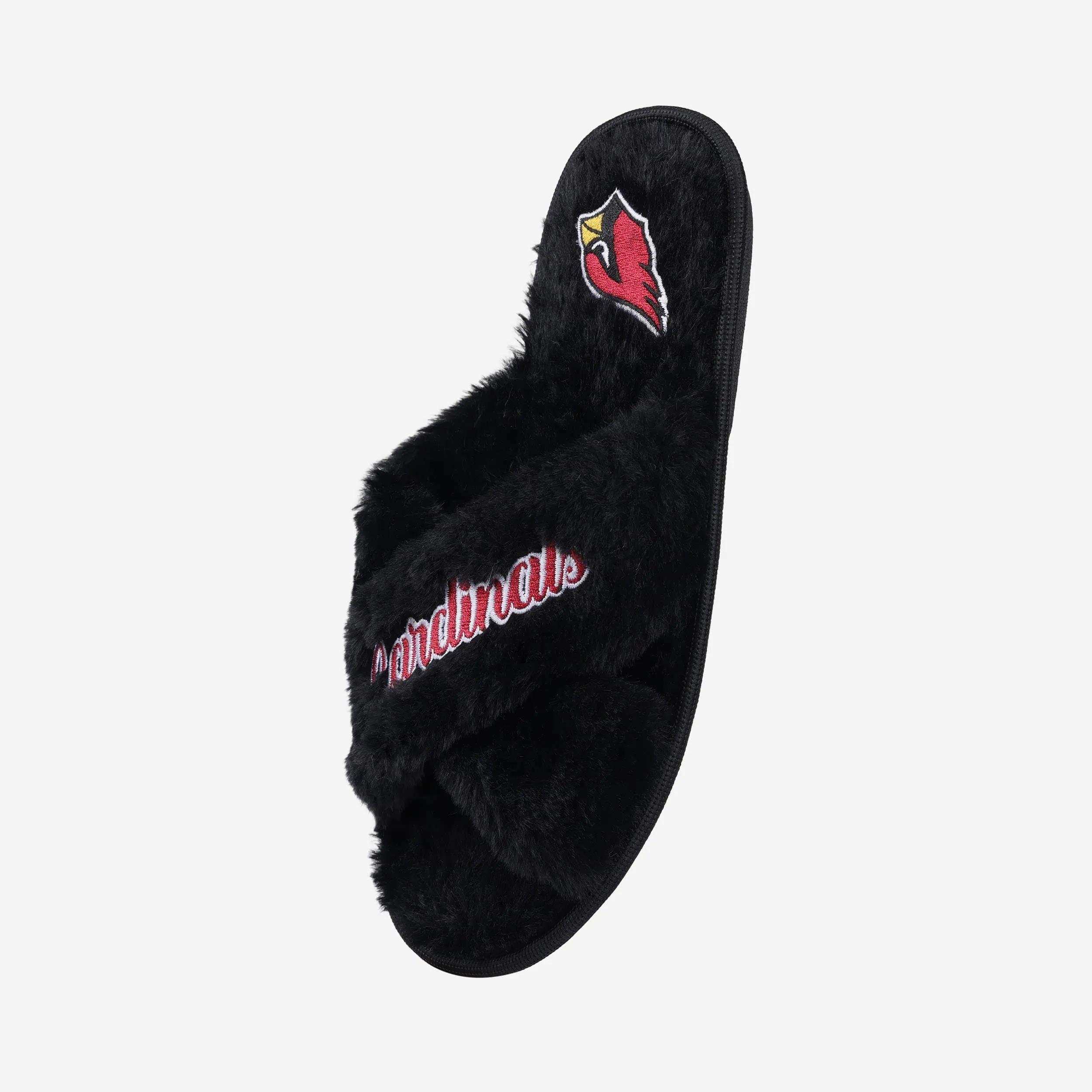 Arizona Cardinals Womens Script Wordmark Fur Cross Slide