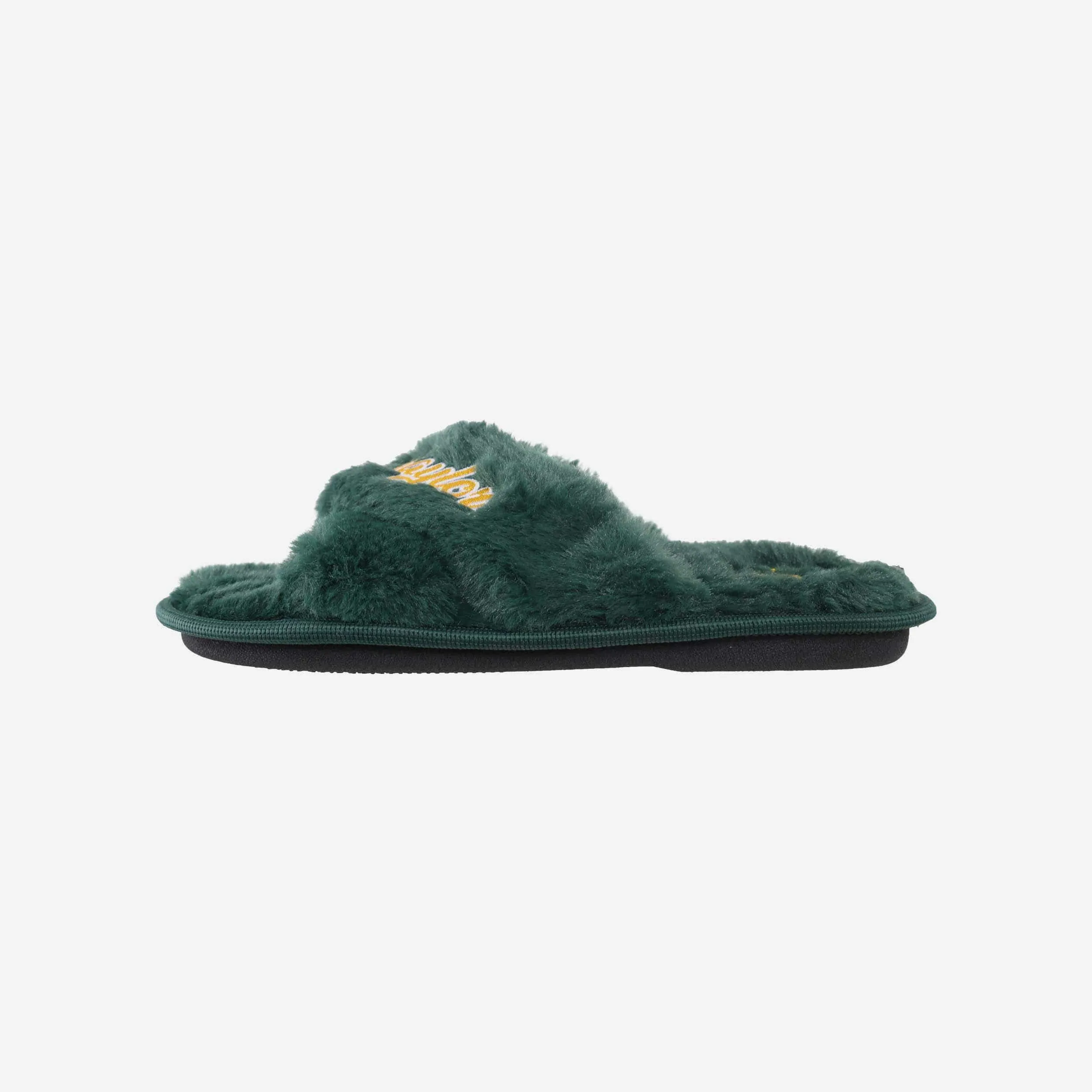 Baylor Bears Womens Script Wordmark Fur Cross Slide