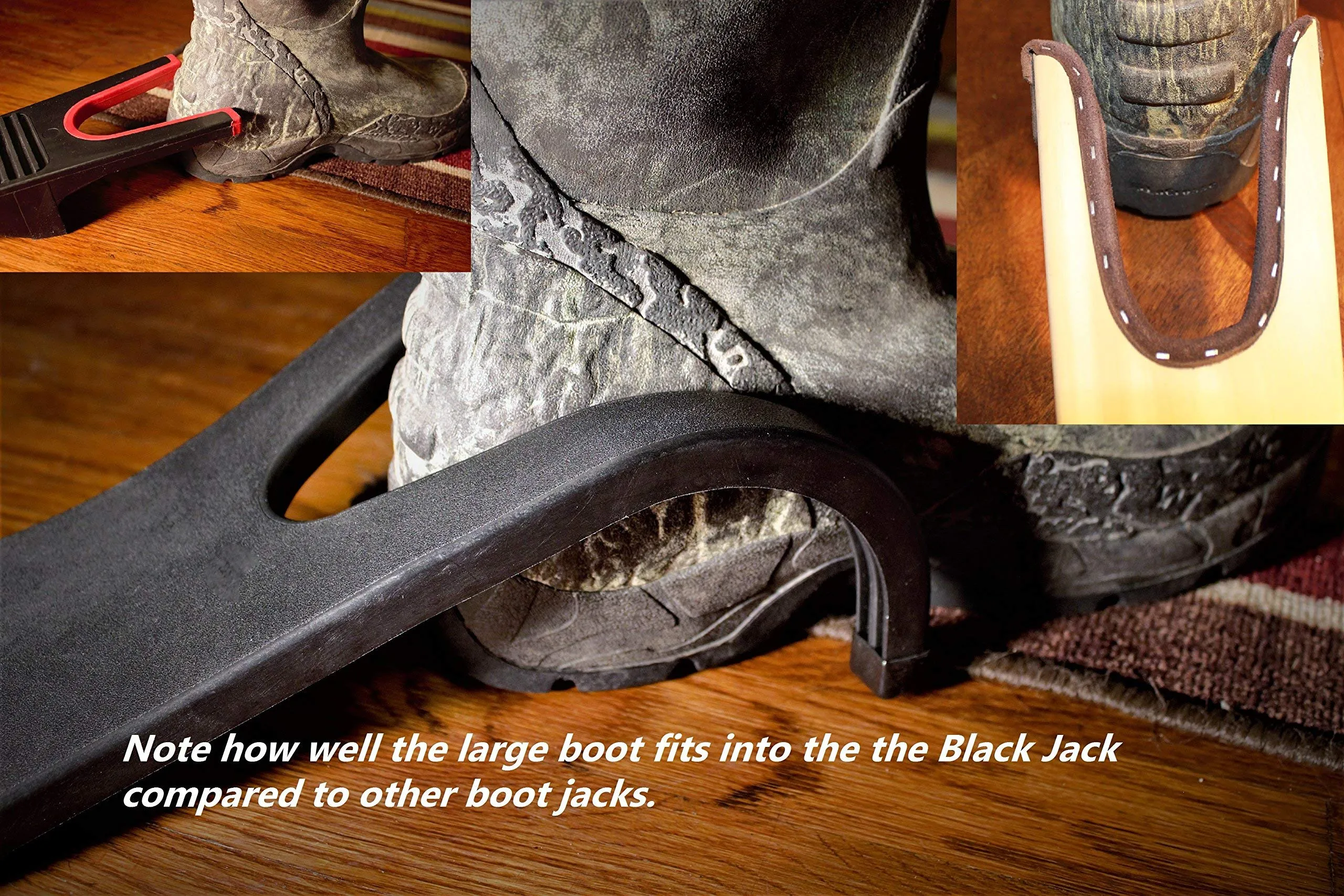 Black Jack Boot Jack Puller | Boot Remover | Shoe Jack Remover By Chuck's Woodbarn Black Leather