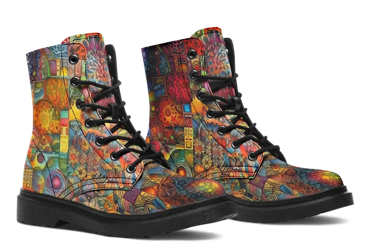 Blotter Patch Art Combat Boots