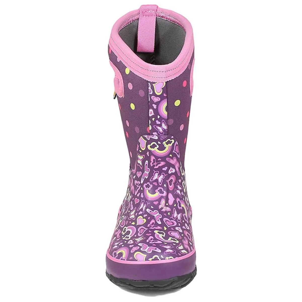 Bogs Kids' Winter Boots - Classic Rainbow, Purple Multi, Size 13 | 72447-540-130