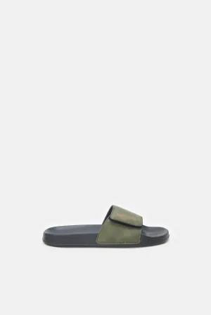 Boys Green Velcro Slide