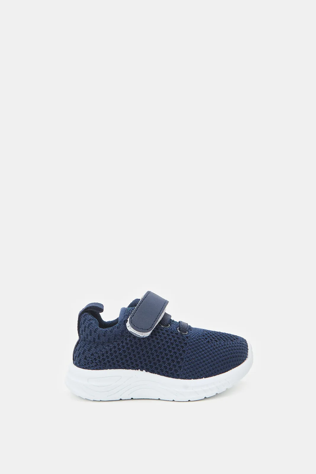 Boys Navy Velcro Strap Sneakers