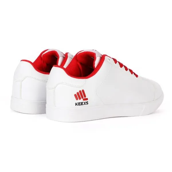 BOYS WHITE KEEXS LACE-UP SNEAKERS