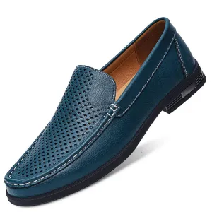 CARTER | Perforated Leather Loafers