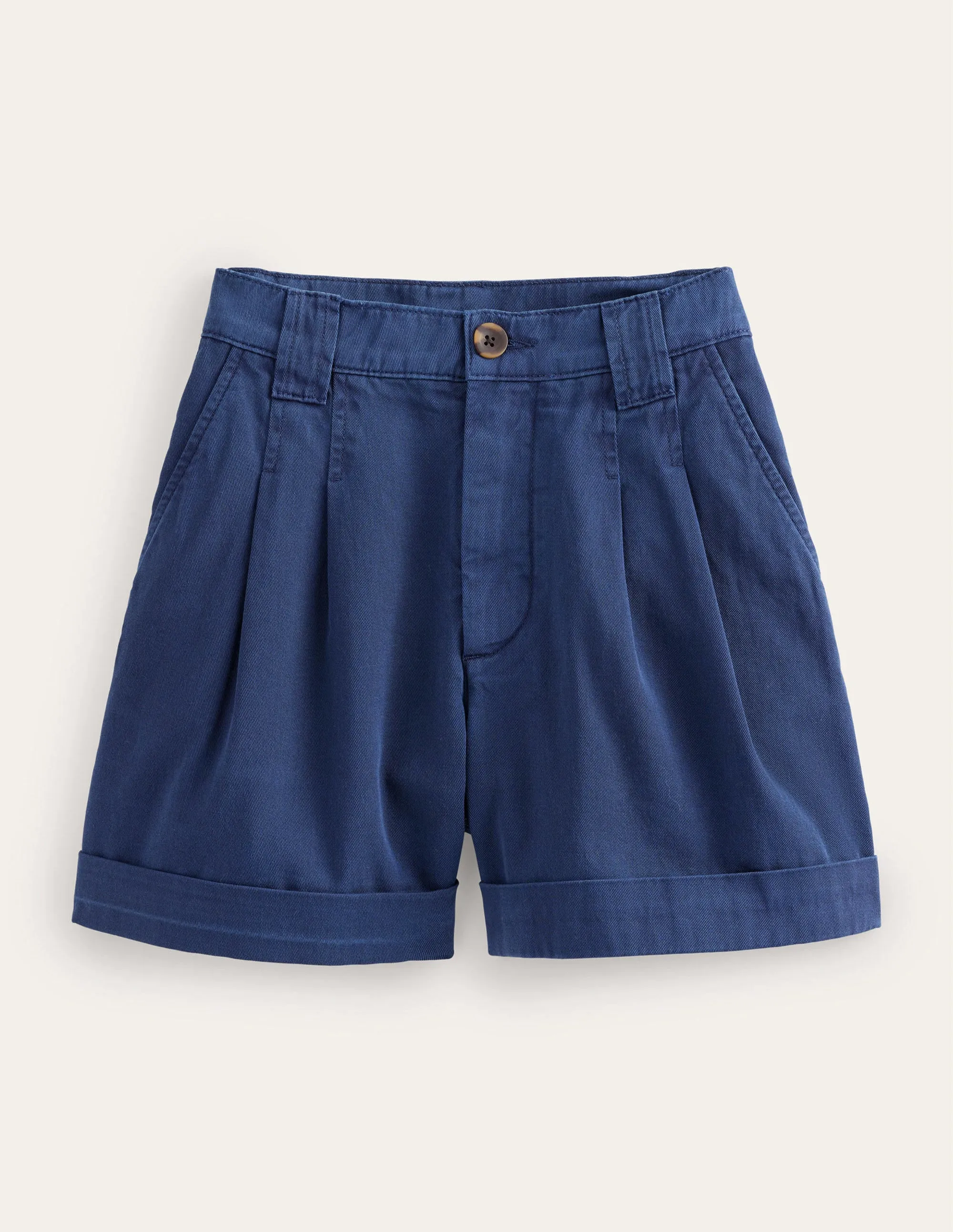 Casual Cotton Shorts-Night Blue