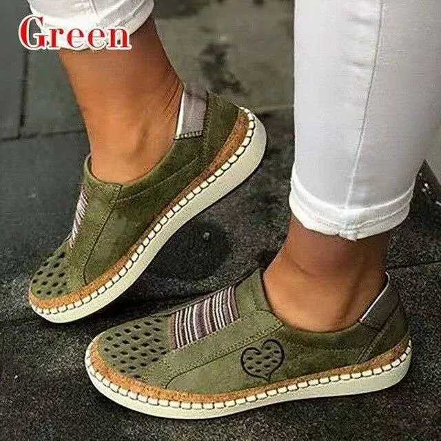 Casual Ladies Comfortable Mesh Sneakers Breathable Flats Shoes