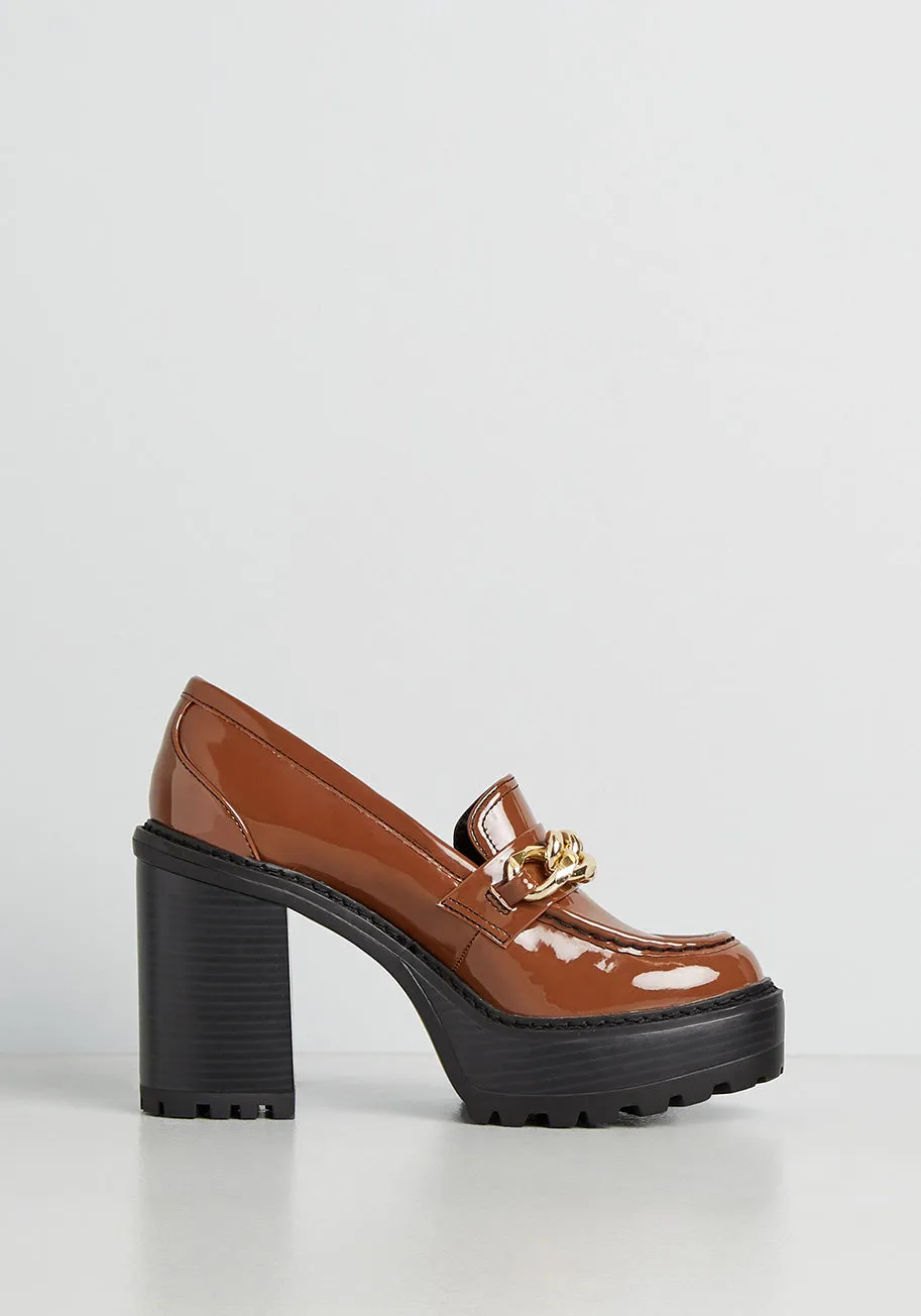 Chained Down Platform Heel