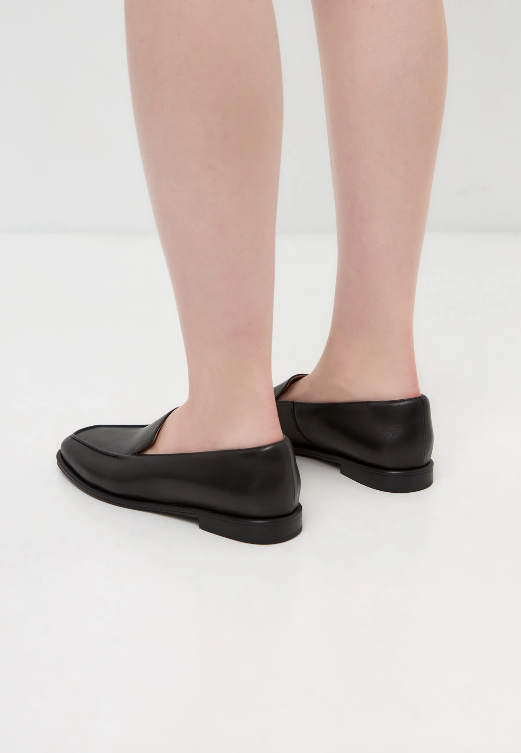 Comfort Suede Platform Loafers Clau - Black