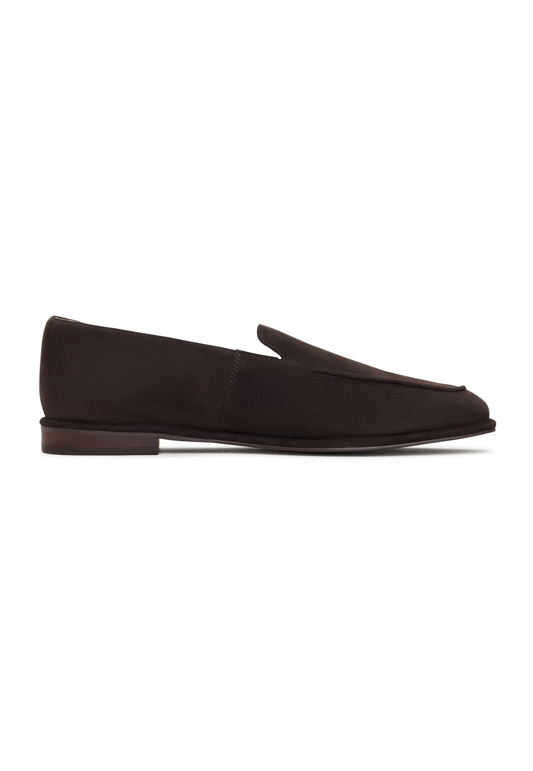 Comfort Suede Platform Loafers Clau - Brown