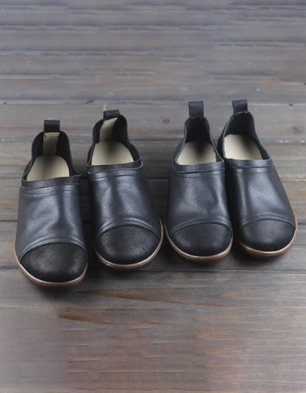 Comfortable Handmade Retro Leather Slip-on Flats 36-43