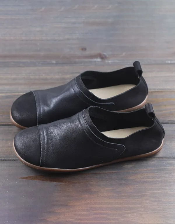 Comfortable Handmade Retro Leather Slip-on Flats 36-43