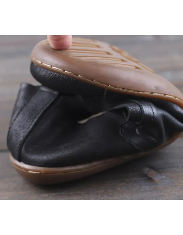 Comfortable Handmade Retro Leather Slip-on Flats 36-43