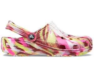 Crocs Unisex Classic Marbled Clog - Electric Pink