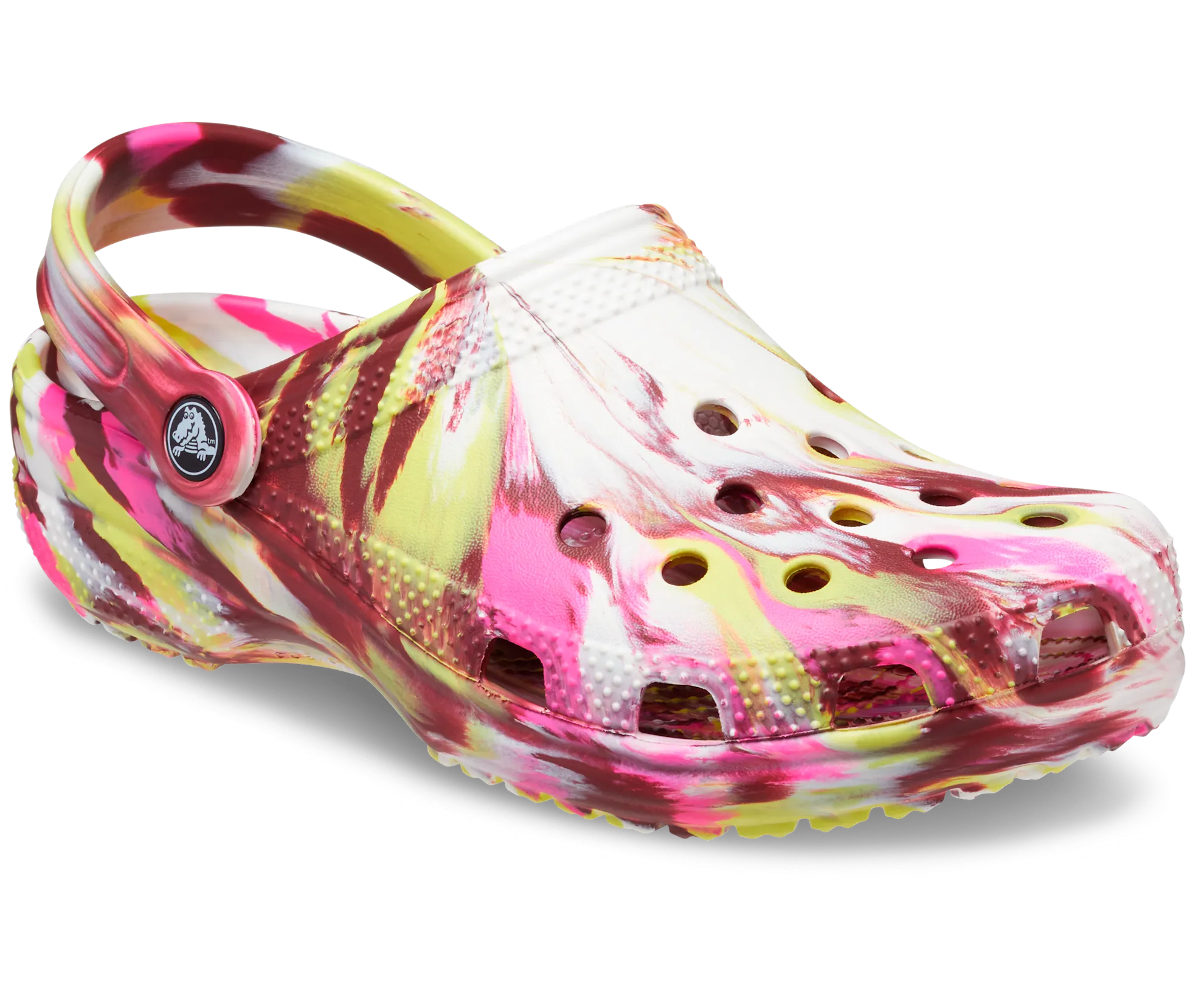 Crocs Unisex Classic Marbled Clog - Electric Pink