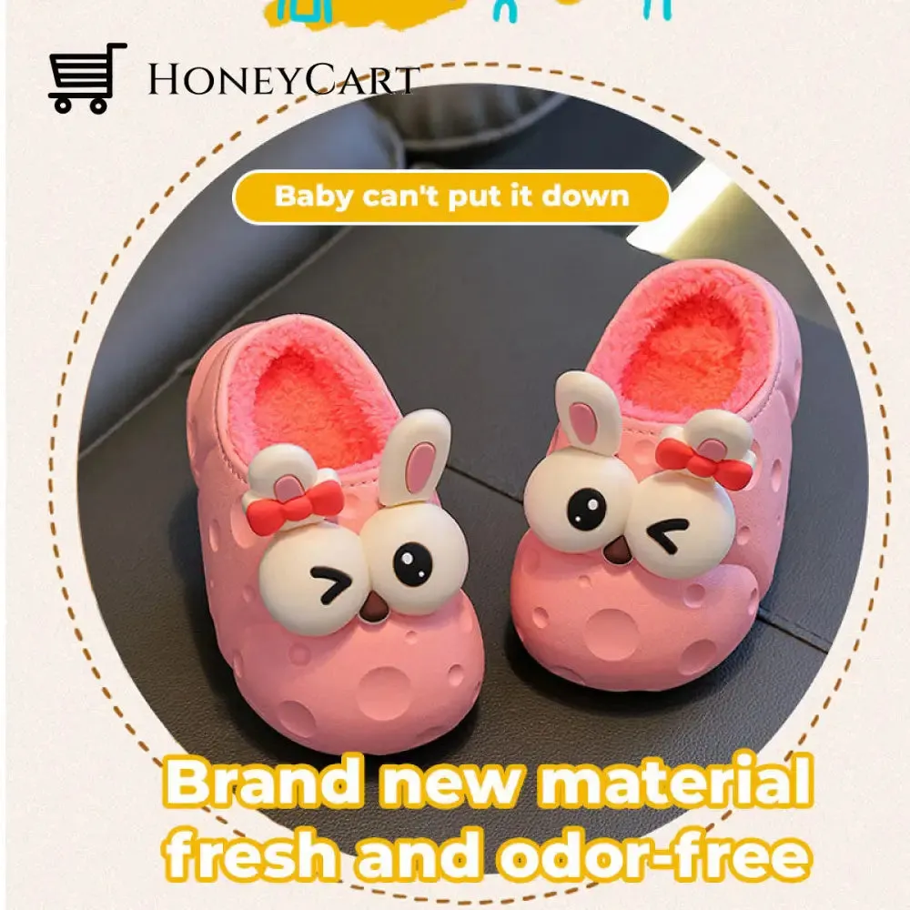 Cute Cartoon Animal Children's Cotton Slippers