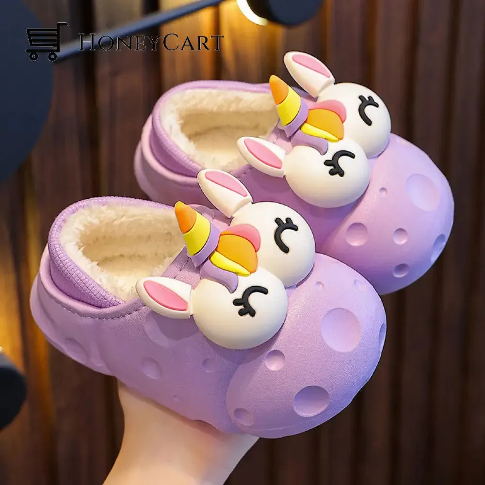 Cute Cartoon Animal Children's Cotton Slippers