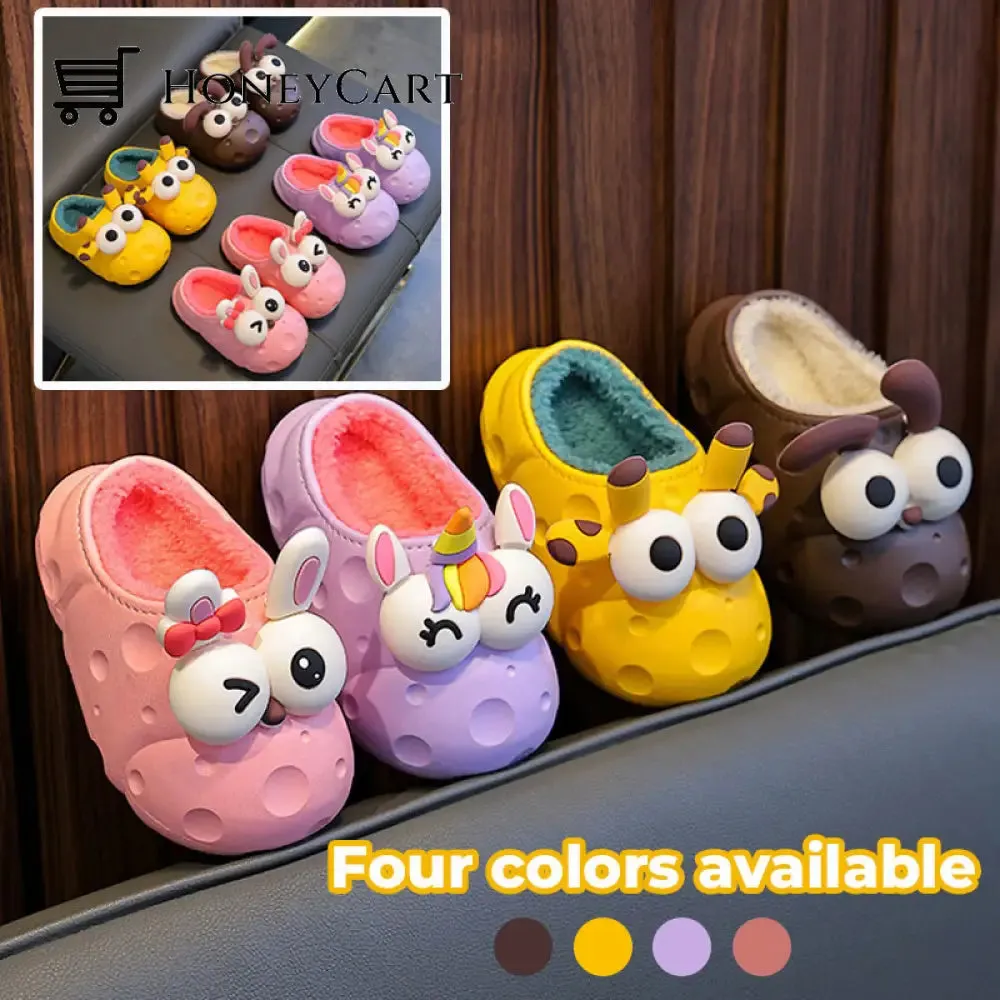 Cute Cartoon Animal Children's Cotton Slippers