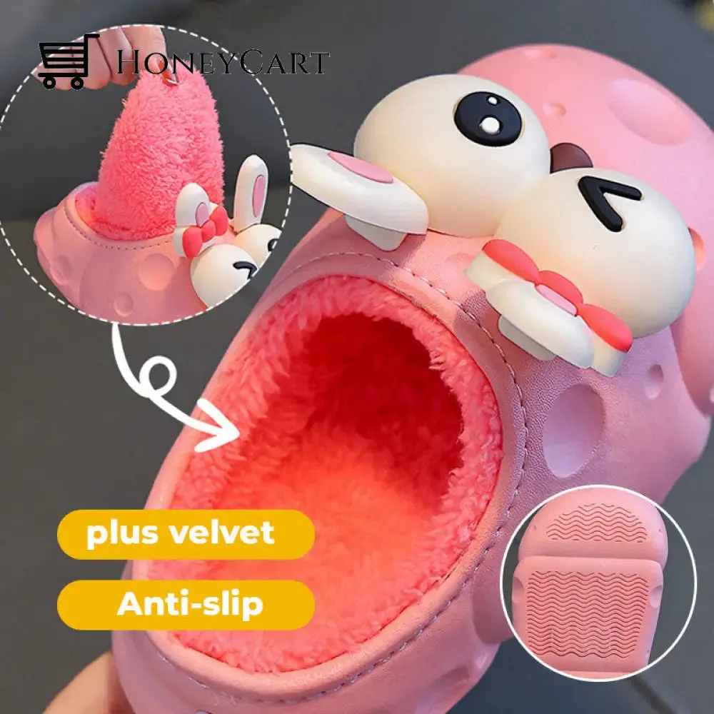 Cute Cartoon Animal Children's Cotton Slippers