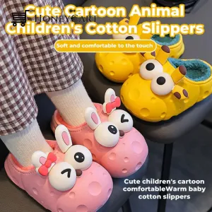 Cute Cartoon Animal Children's Cotton Slippers