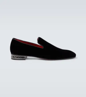 Dandyrocks Christian Louboutin velvet loafers, black