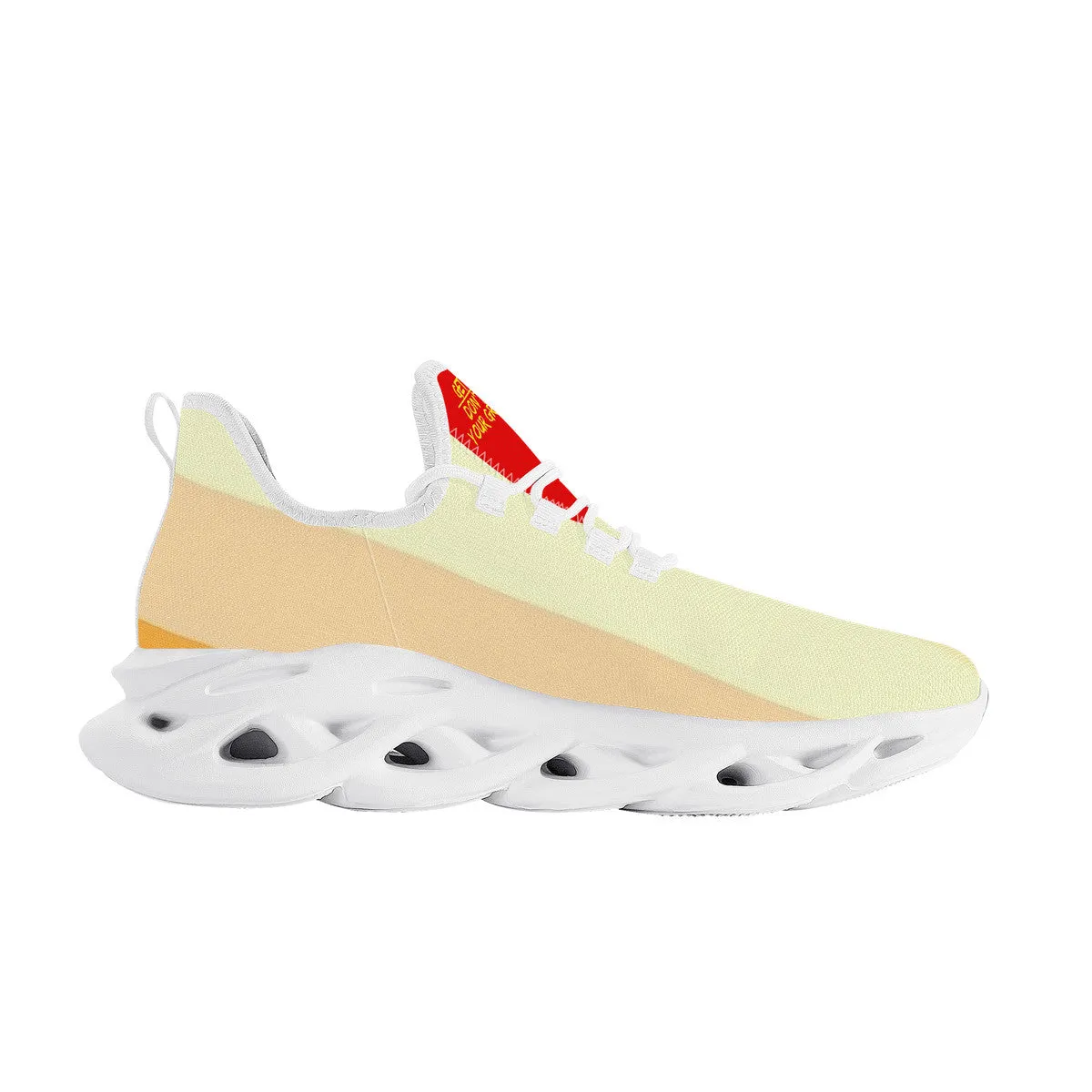 DCYG Get Racks Yellow ,Orange  & Red 2nd Edition B Flex Control Sneaker - White Mens/Womens sizes 5-14