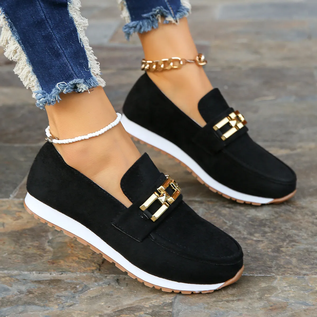 European And American Platform Soft Sole Shoes Women