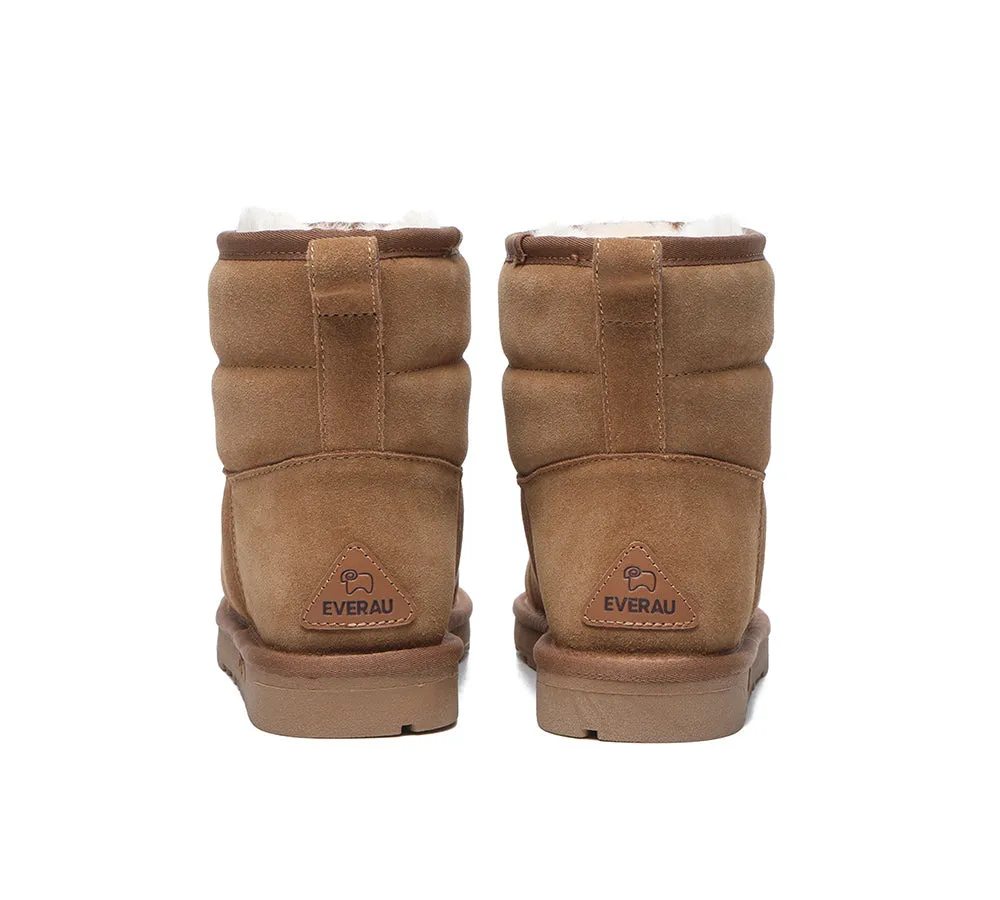 EVERAU® UGG Boots Sheepskin Wool Mini Puffer