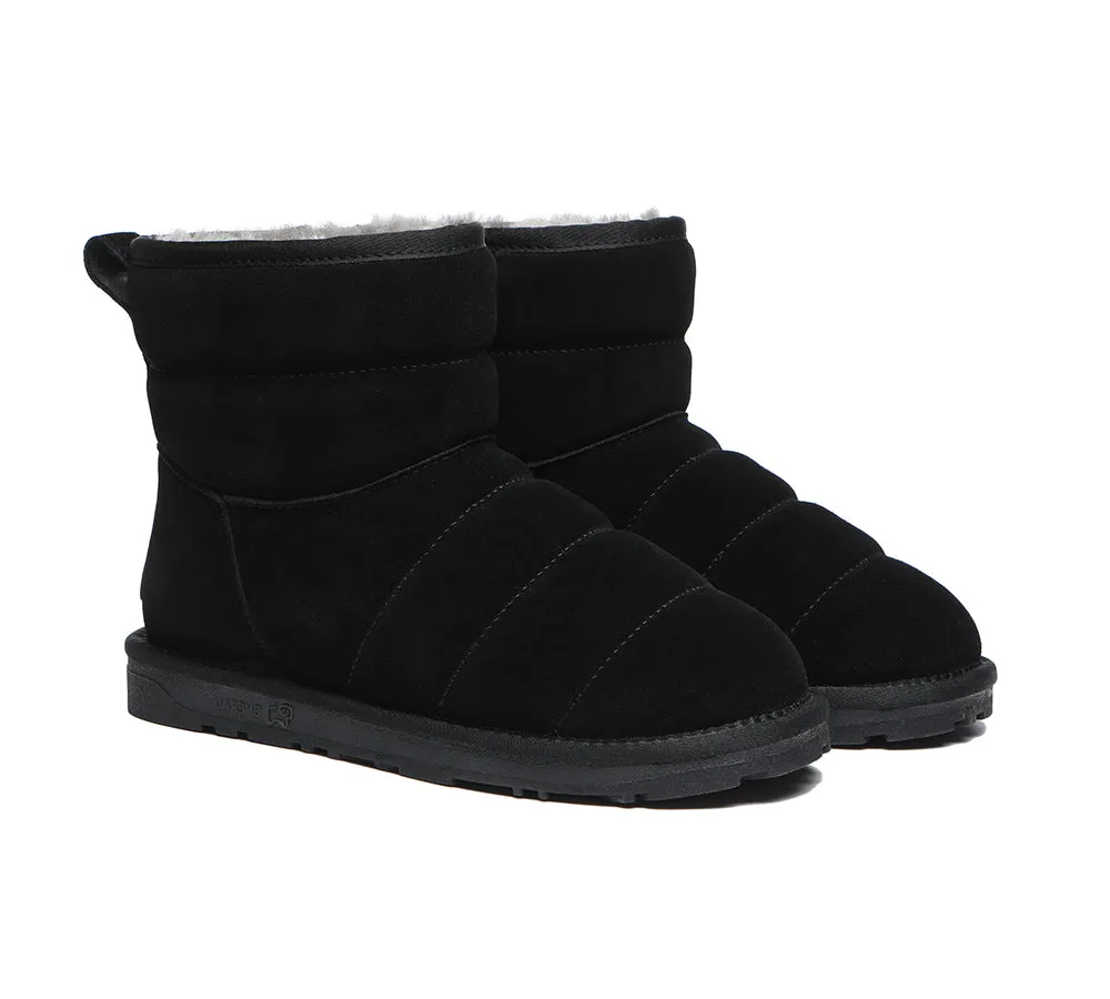 EVERAU® UGG Boots Sheepskin Wool Mini Puffer