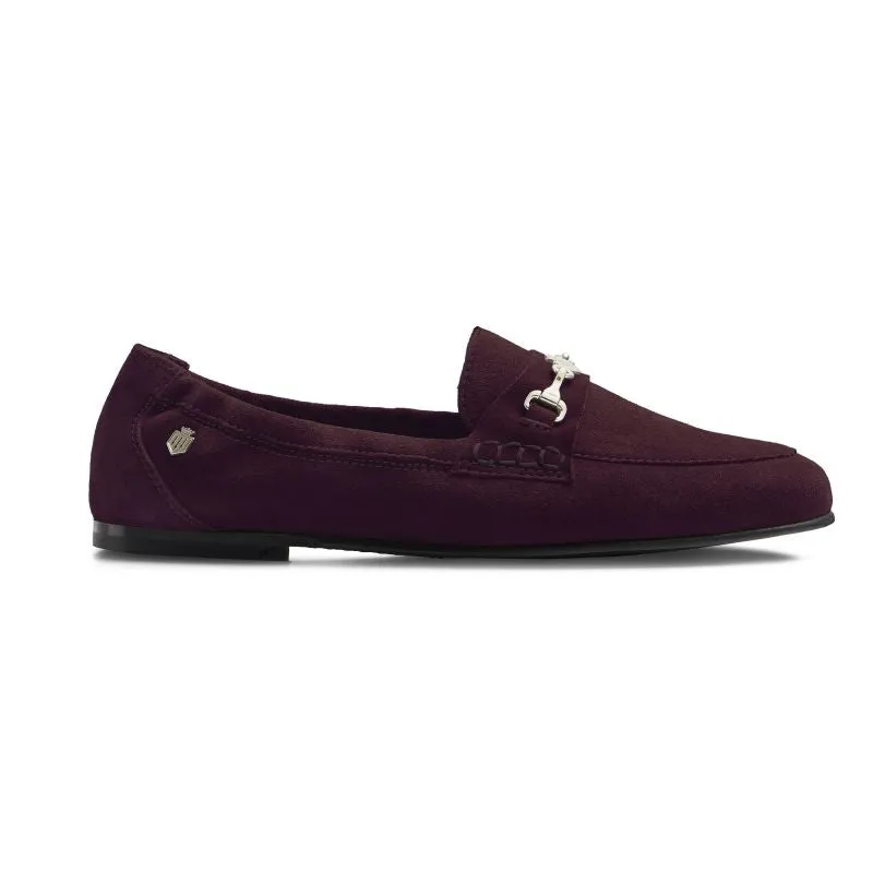 Fairfax & Favor Newmarket Ladies Suede Loafer - Plum