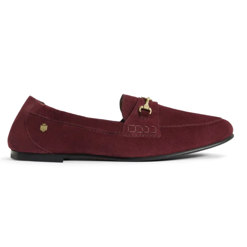 Fairfax & Favor Newmarket Ladies Suede Loafer - Ruby