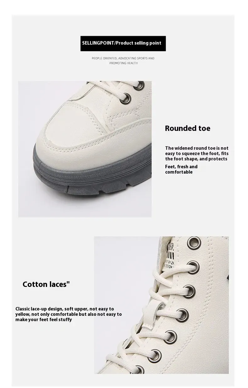 Fall High Top Sneakers White Internet Celebrity Student Casual Shoes