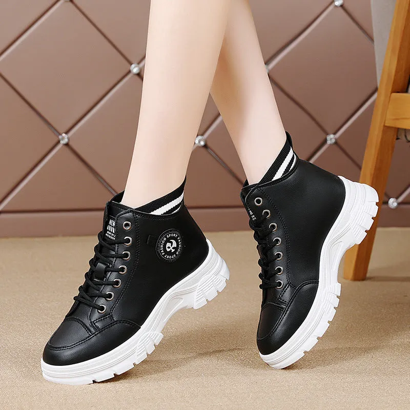 Fall High Top Sneakers White Internet Celebrity Student Casual Shoes