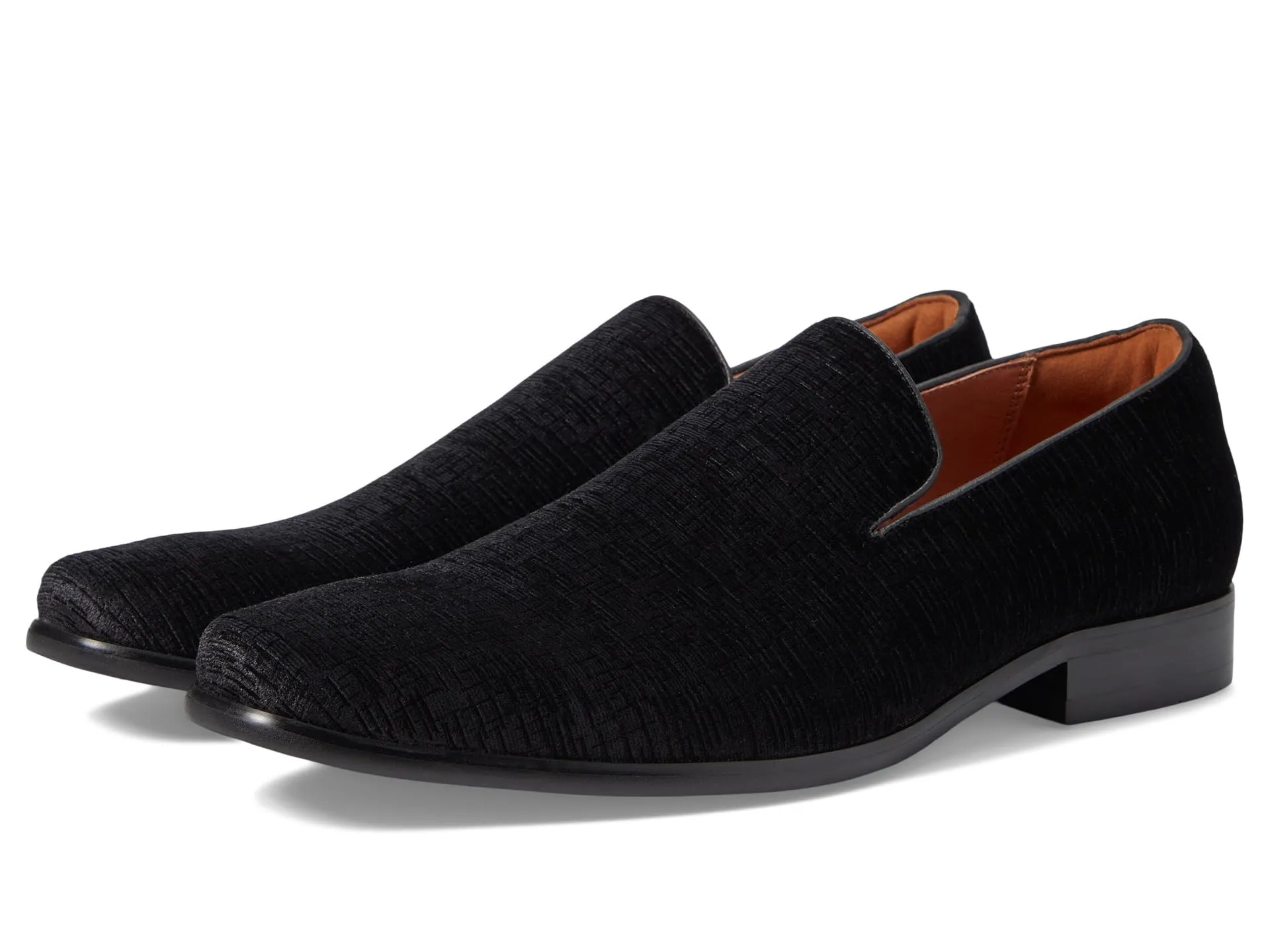 Florsheim Postino Plain Toe Velvet Slip-On Loafers, black