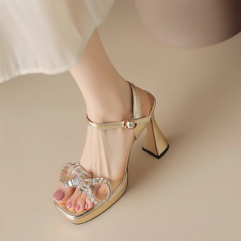 FY Zoe Gold Metallic Platform Heels