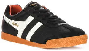 Gola Classics Harrier Leather In Black White For Men