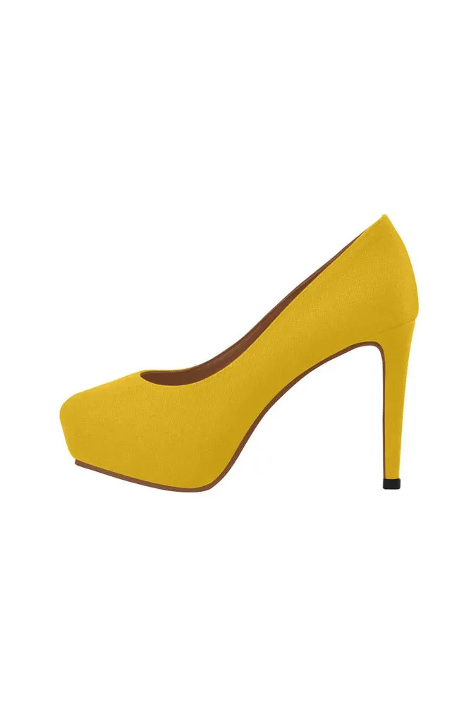 Golden Yellow Women's High Heels (Model 044)