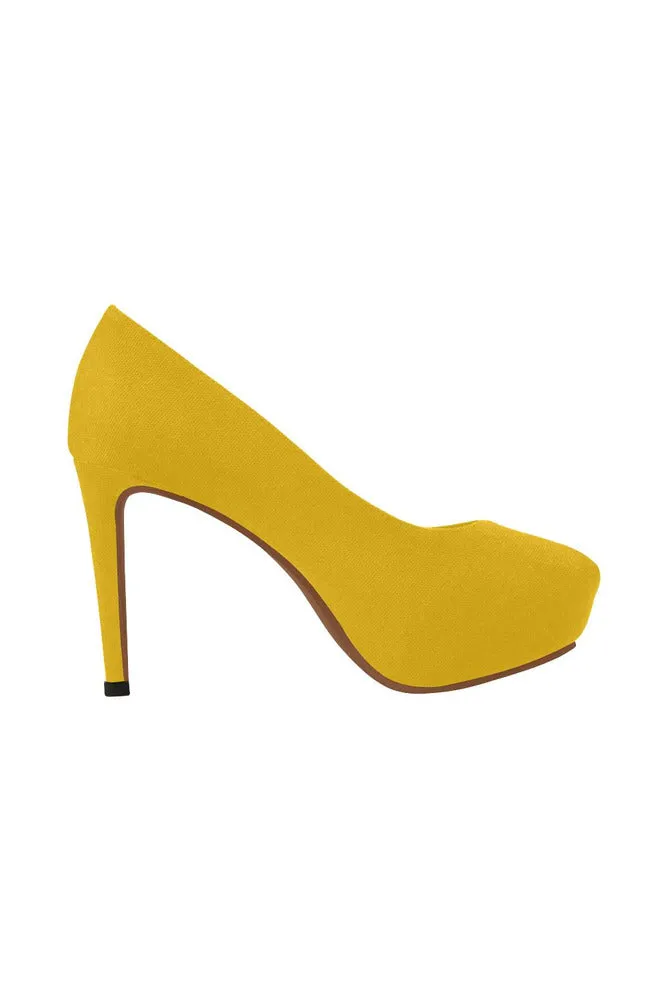 Golden Yellow Women's High Heels (Model 044)