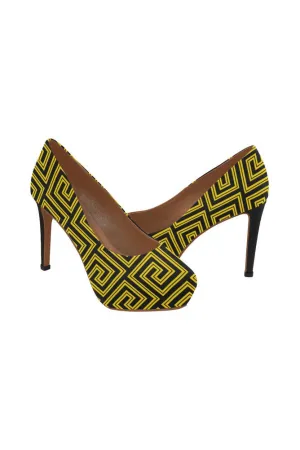 Greek Key Women's High Heels